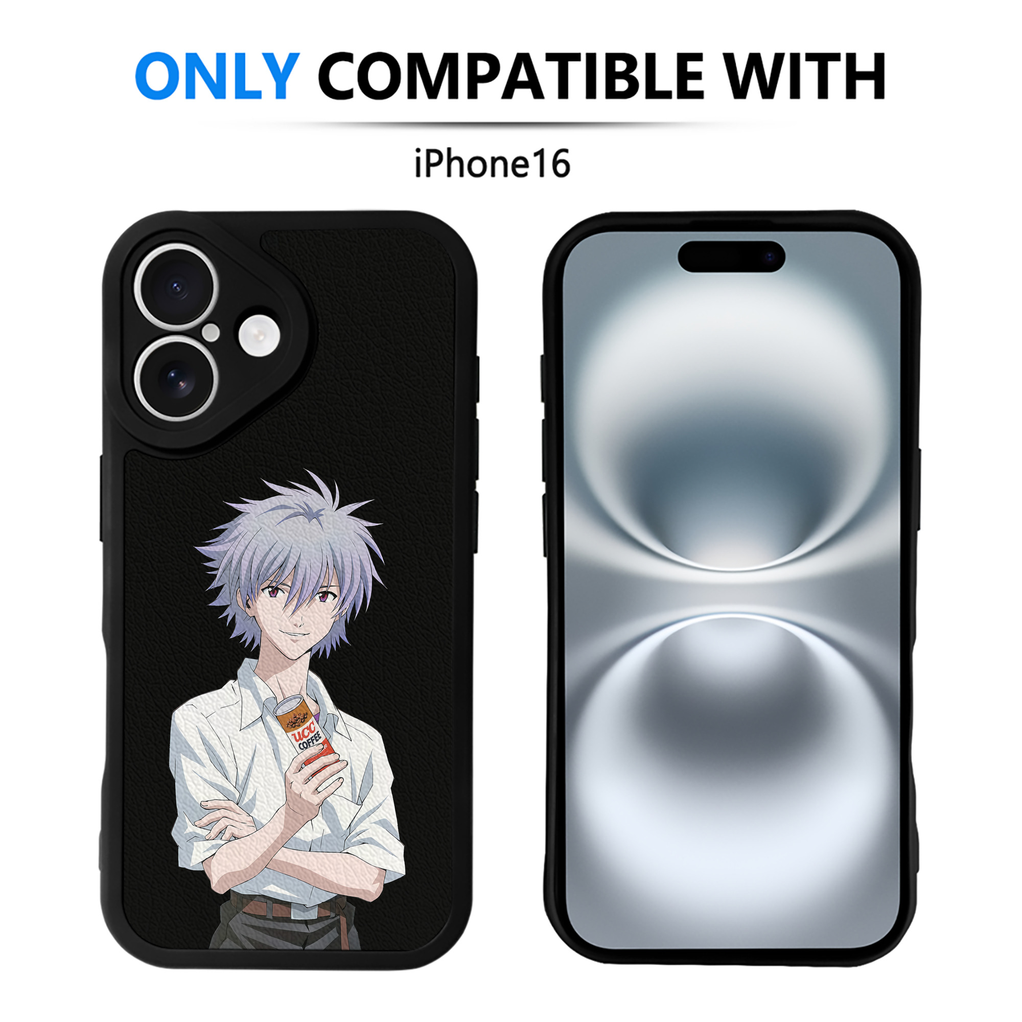 （画像用） EVA 新世紀エヴァンゲリオン 【iPhone 16シリーズ対応】シリコンスマホケース（レザー調） 材質：シリコン